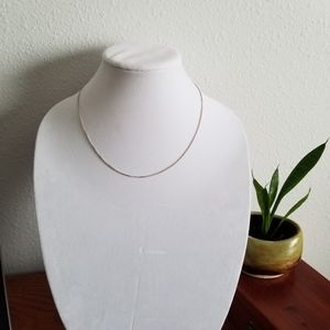 Silver box chain necklace - 20 inches